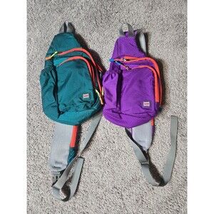 Lecxci Outdoor Chest Sling Bag Lightweight Waterproof Hiking Backpack Set of 2